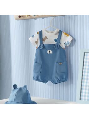 Mayoral Blue and White Bear Print Kids Set